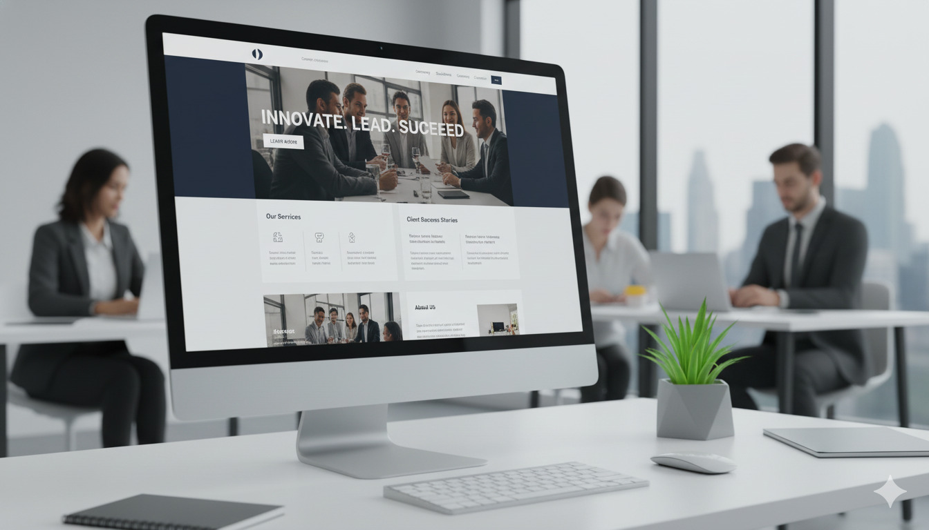 Modern corporate website design with professional layout
