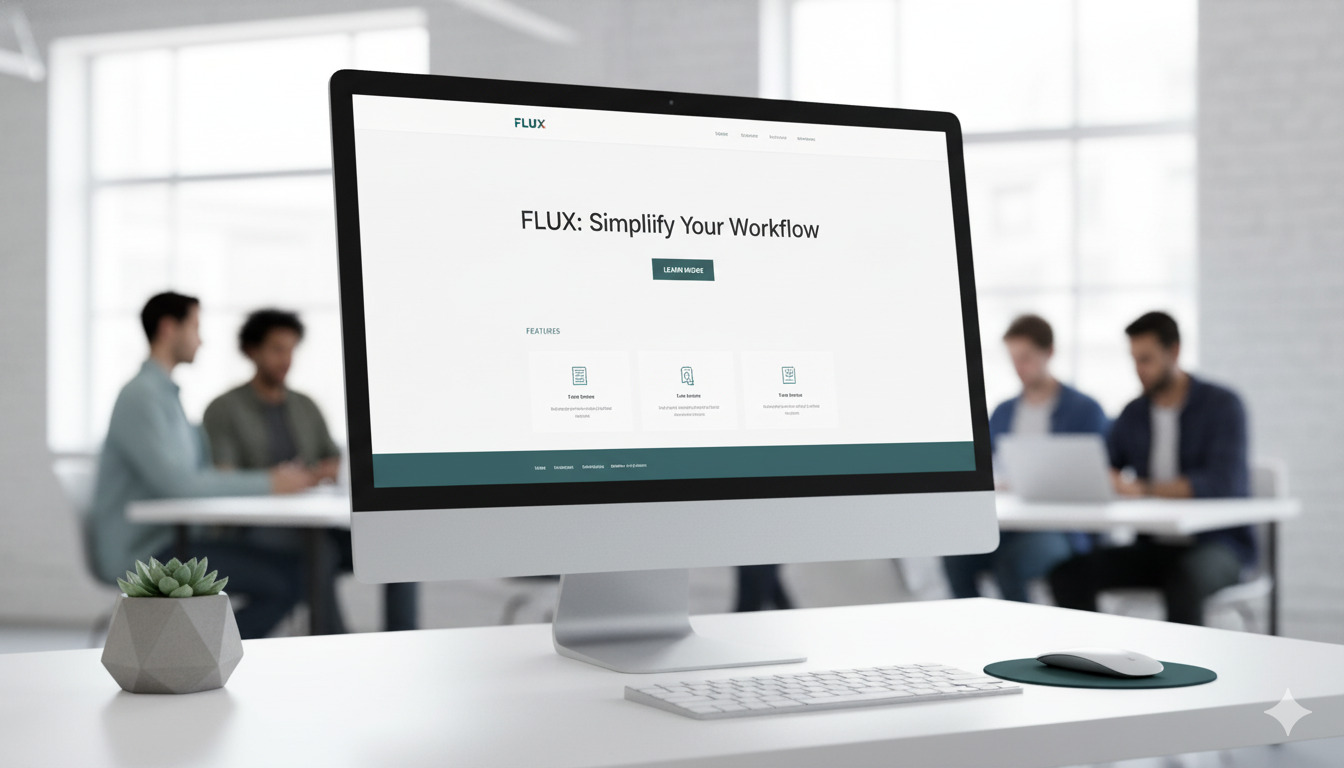 Minimalist startup website with clean modern interface